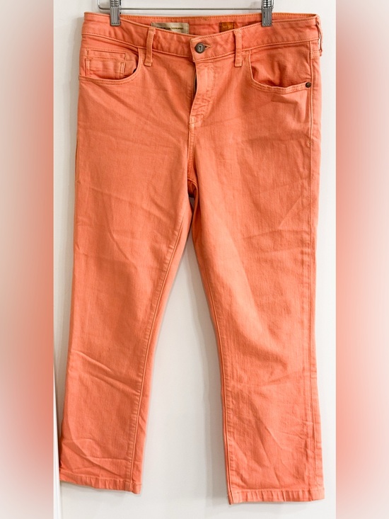 Pilcro Denim - Pilcro Coral-Peach Cropped Skinny Jeans Stet Fit Sz 31